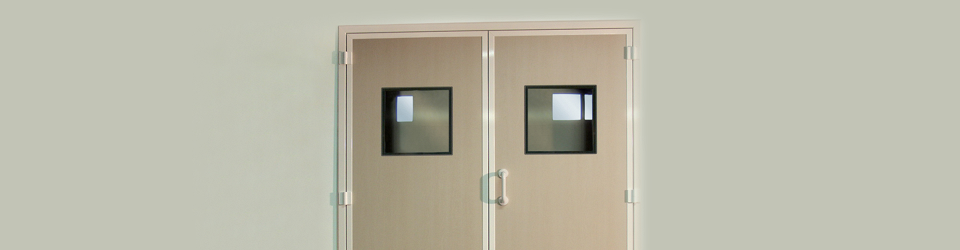 Glass Or Wooden Or Metal White Automatic Swing Door, For Hospital